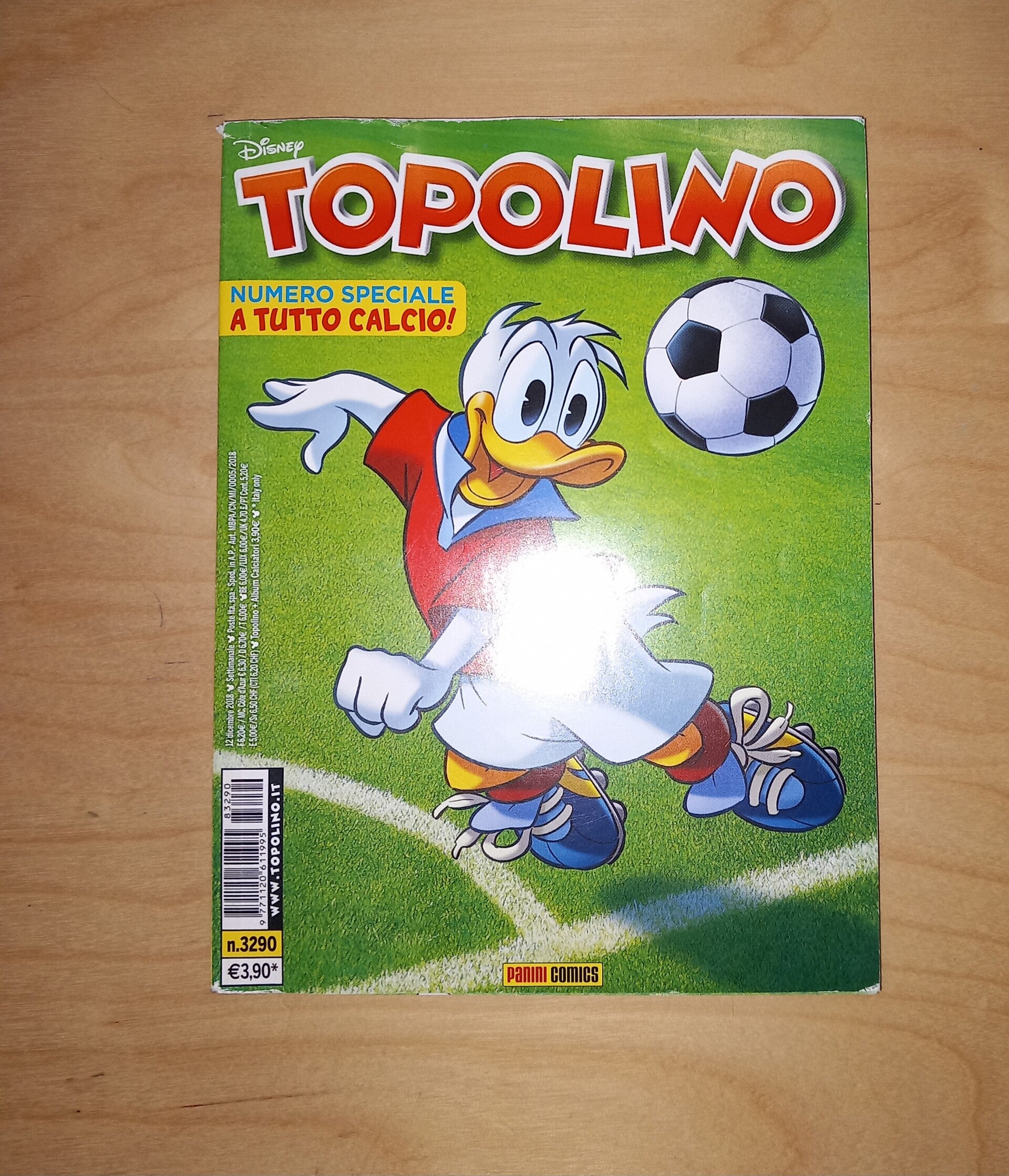 Fumetto di topolino a tutto calcio