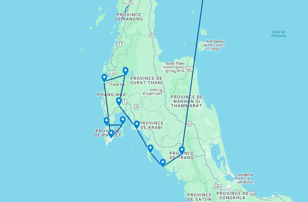 Itinéraire Thailande 2026