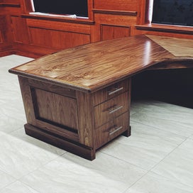 Walnut office desk