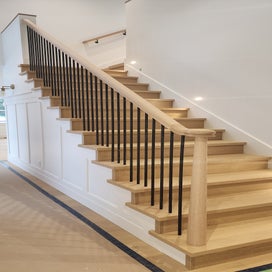 White oak handrail