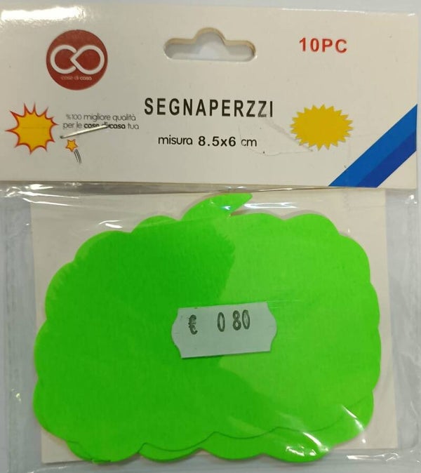 Segna Prezzi vignetta Colori misti 8,5 X 6cm 10pz