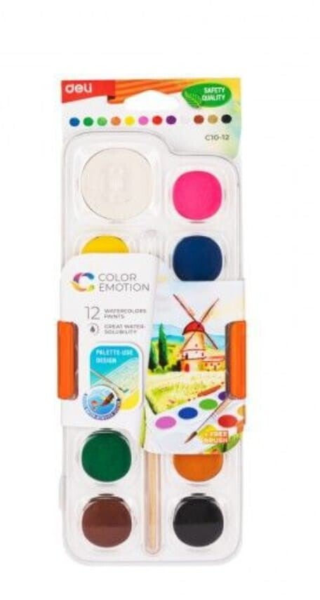 Deli Acquarelli 12 Colori + Pennello