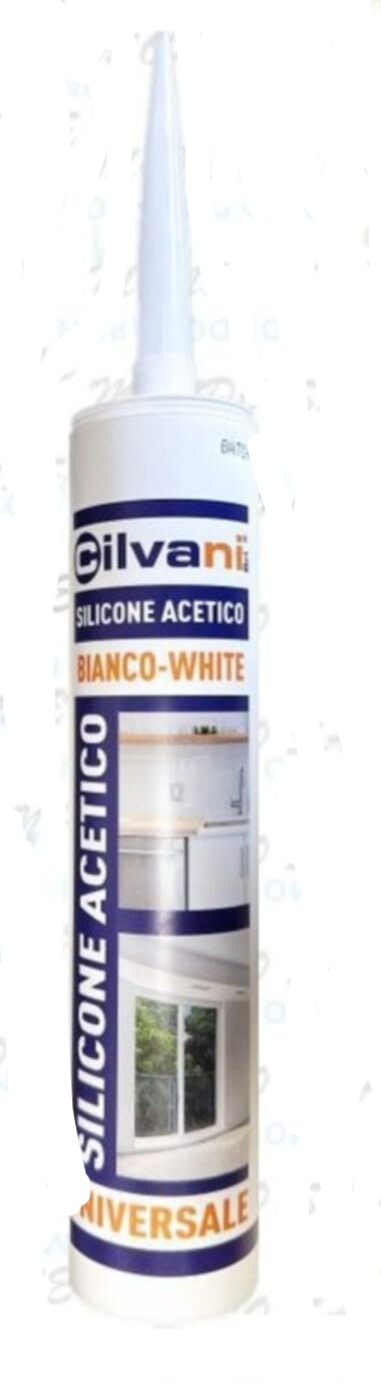 Cilvani Silicone Acetico Bianco Universale 280 ml