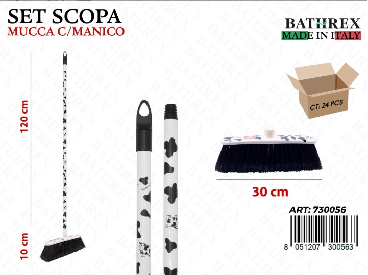 Bathrex Scopa con Manico Mucca