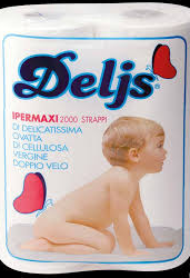 Deljs Carta Igienica Delicatissima Ovatta di Cellulosa 6 Rotoli