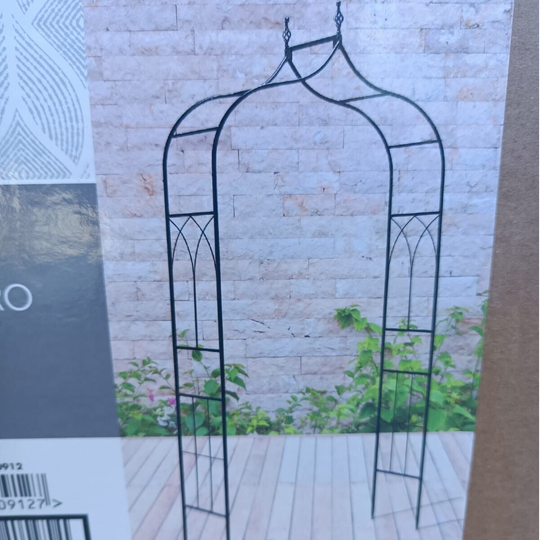 Ad Trend Arco in Metallo da Esterno Nero 120 x 36 x h250