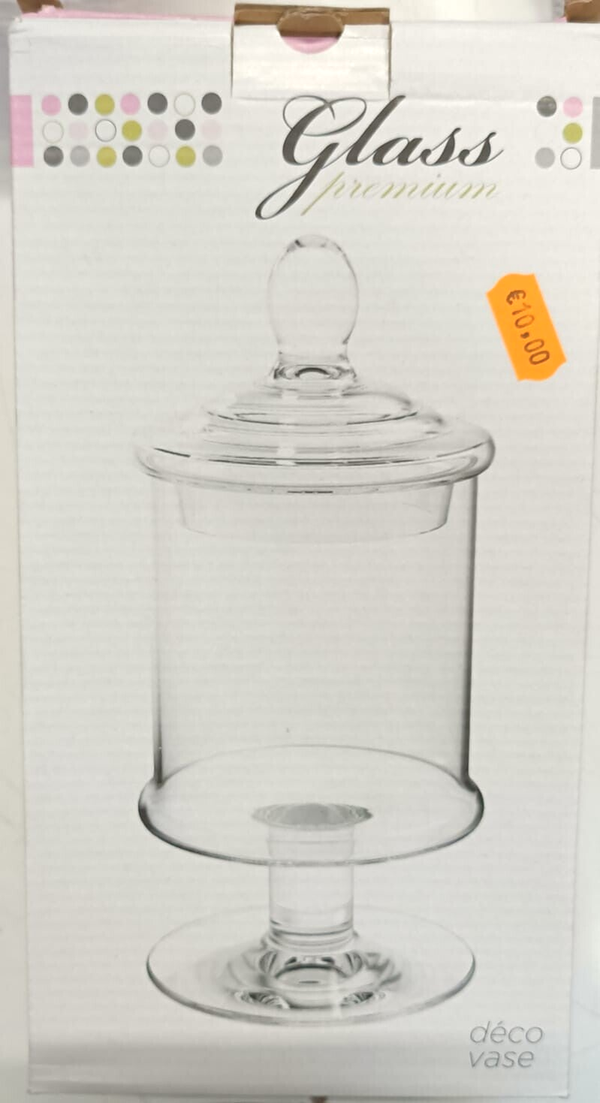 Glass Espositore Porta caramelle Dolci 28cm Cilindro