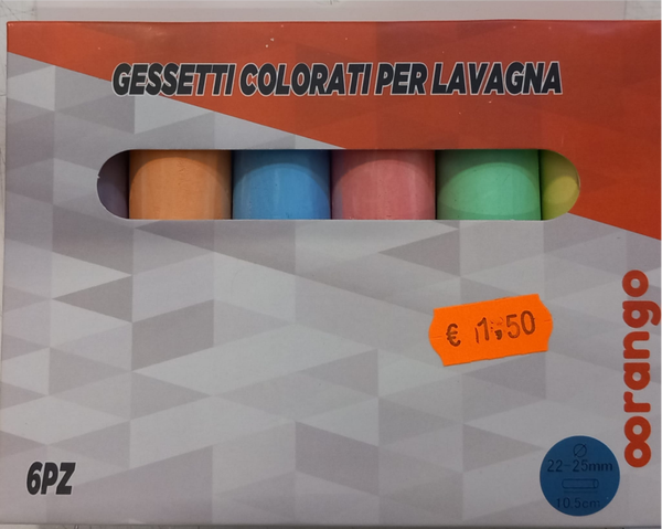 Oorango Gessi Colorati per Lavagna Ø 22 - 25mm x 10,5 cm