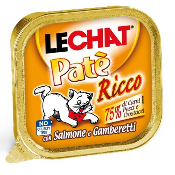 Le Chat Monge Patè Ricco Vaschetta Salmone e Gamberi 100gr
