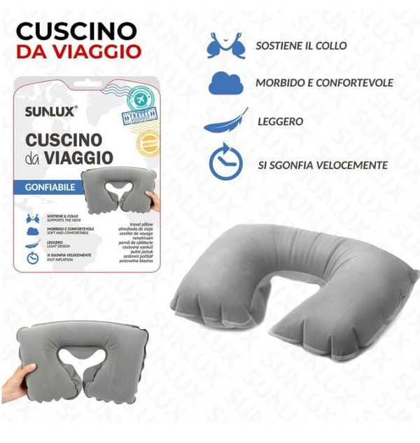 Sunlux Cuscino Da Viaggio Gonfiabile