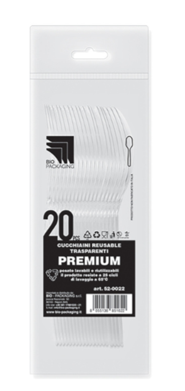 Bio Packaging Premium Cucchiaini Riutilizzabili 20pz