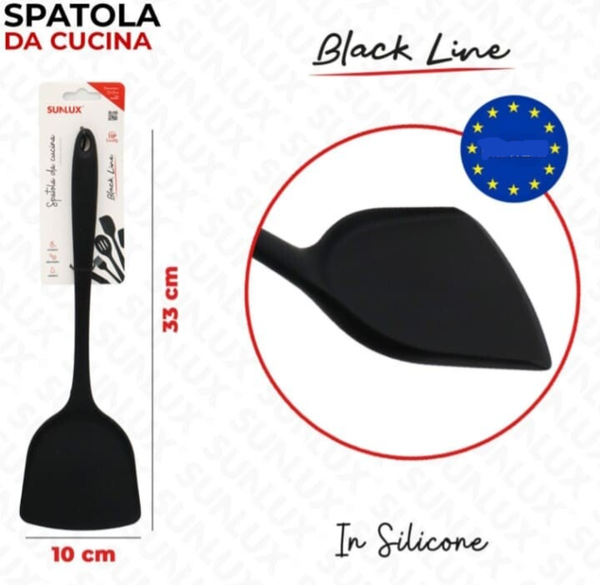 Sunlux Spatola da Cucina Silicone 330 x 10 cm Black Line
