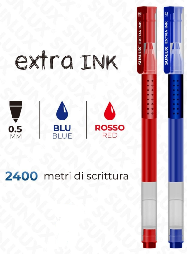 Sunlux Penna Gel 0,5mm Rossa / Blu 1pz