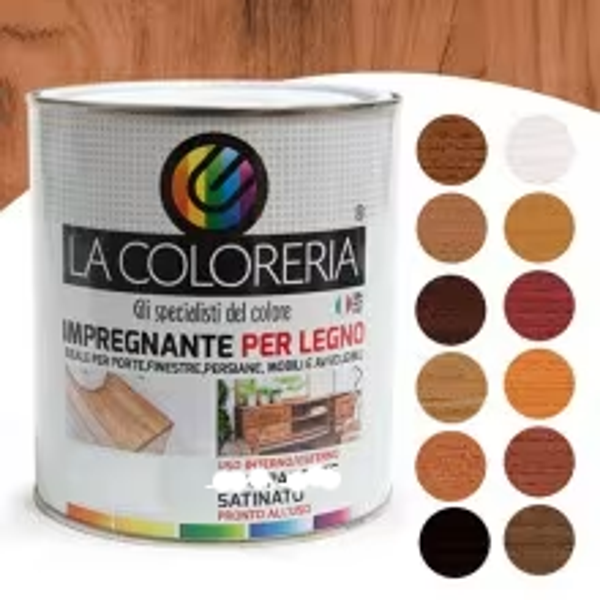 La Coloreria Impregnante per Legno Sintetico Satinato uso Interno/Esterno 750ml