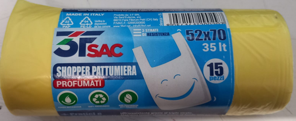 3fSac Shopper Pattumiera Profumati 52 x 70 35lt