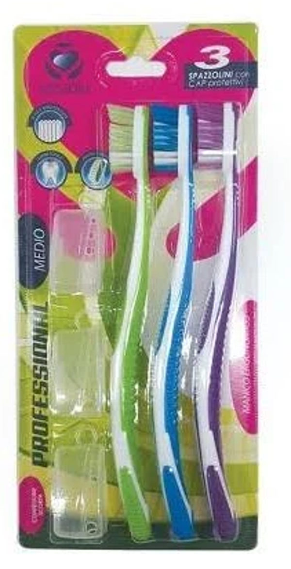 Setablu set pz 3 Spazzolino Medio