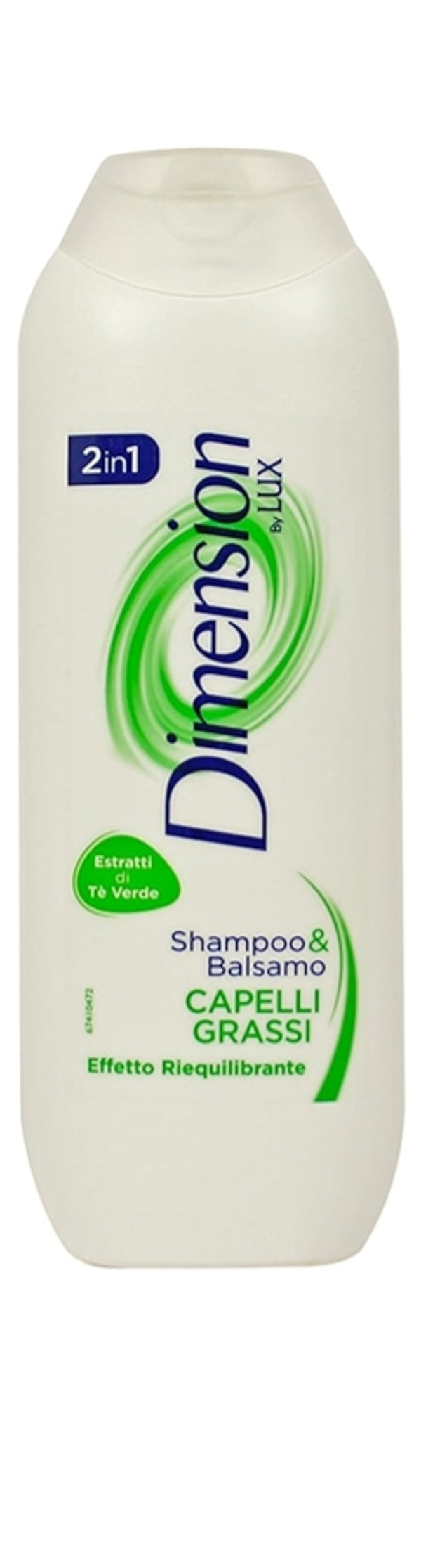 Dimension 2 in 1 Shampoo + Balsamo Capelli Grassi Effetto Riequilibrante Estratti di tè Verde 250ml