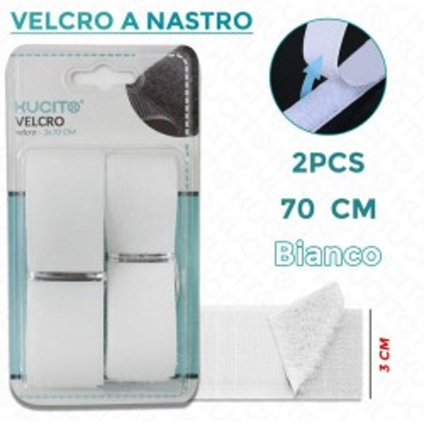 Kucito Velcro Adesivo 3 x 70cm 2pz