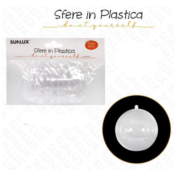 Sunlux Sfere In Plastica 2 pz Diametro 10cm