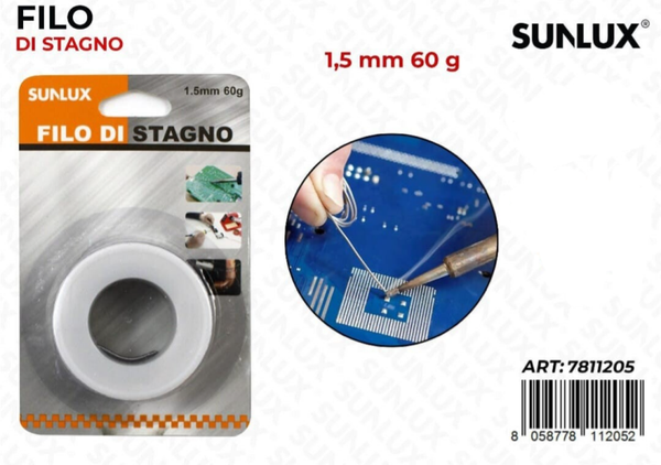 Sunlux Filo di Stagno 1,5mm 60gr