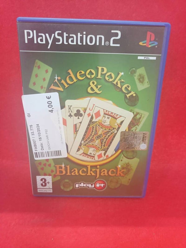 PlayStation 2 Video Poker E Blackjack