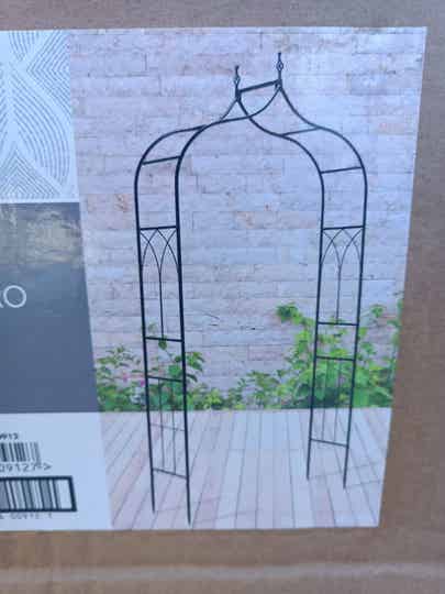 Ad Trend Arco in Metallo da Esterno Nero 120 x 36 x h250