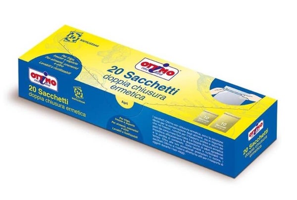 Ottimo 20 sacchetti doppia chiusura ermetica 10sacch 26 x 29cm 10sacch 28,5 x 39