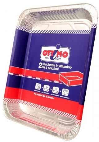 Ottimo 2 Vaschette Alluminio 8 Porzioni