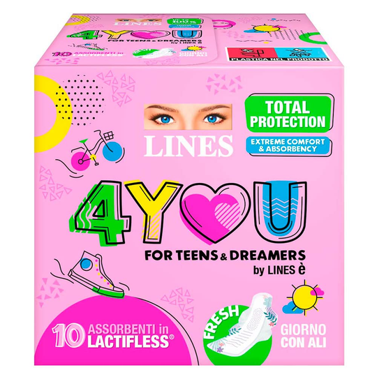 Lines è Assorbenti in Lactifless 4 You Giorno con Ali 10pz