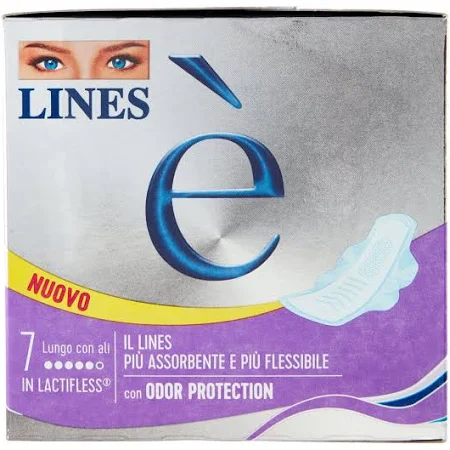 Lines è Assorbenti in Lactifless Lungo con Ali 7pz