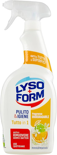 Lysoform Spray Disinfetta E Pulisce Arancia E Bergamotto 700ml
