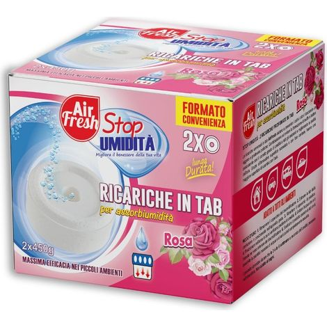 Air Fresh / Ariasana Stop Umidità Ricarica Tab Rosa 2x450g - Assorbiumidità