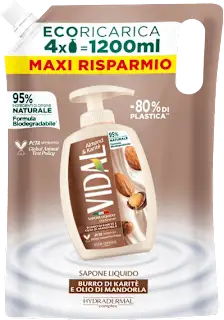 Vidal Sapone Liquido Burro di Karite' e Olio di Mandorla 1200ml