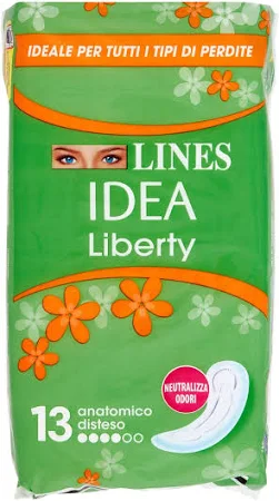Lines Idea Assorbente Liberty 13 pz Disteso Anatomico