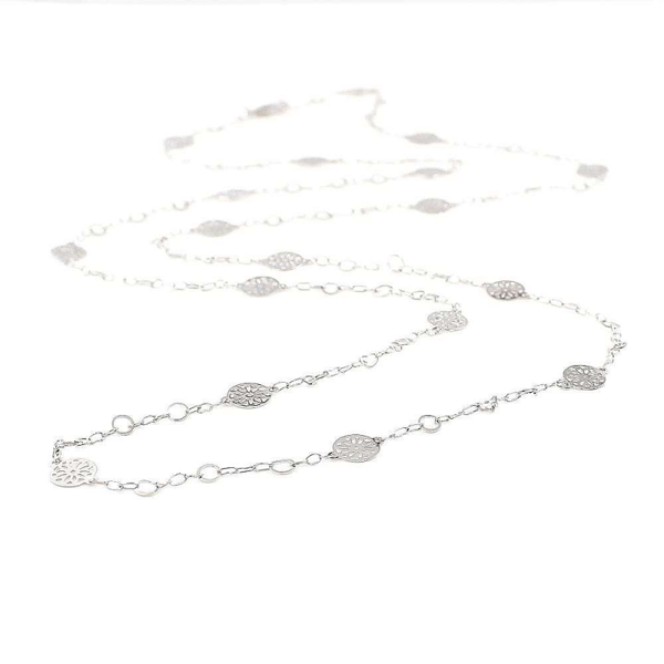 Collana Ottone cm. 90 Colore Rodio