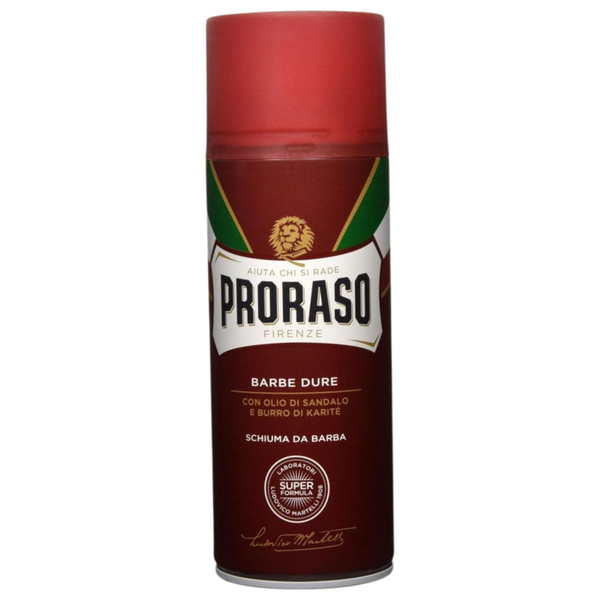 Proraso Schiuma da Barba Con Olio di Sandalo e Burro di Karitè per Barbe Dure