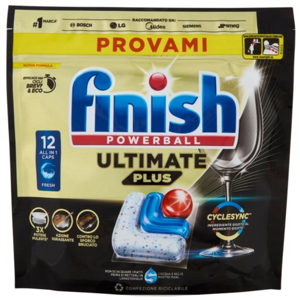Finish Powerball Lavastoviglie Ultimate Plus 12 Caps