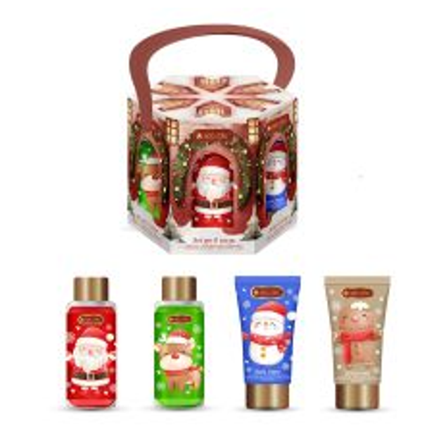 Setablu Set Corpo Natalizio – Kit Regalo Beauty con Bagnoschiuma, Burri Corpo e Creme Mani