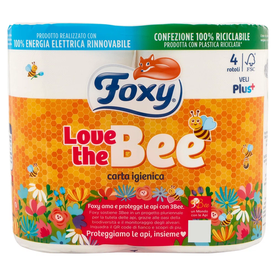 Foxy Carta Assorbente Love Bee 2 Roroli 2 Veli