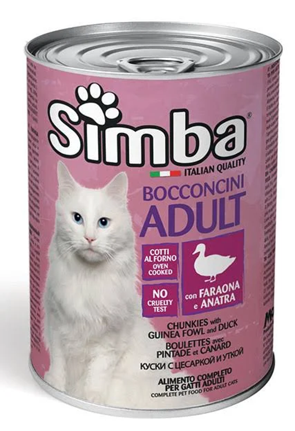 Monge Simba Bocconcini Gatto con Faraona e Anatra 400gr
