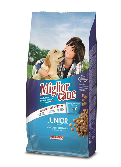 Miglior Cane Crocchette Junior con Pollo 1,5kg