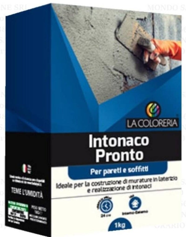 La Coloreria Intonaco Pronto 1kg Interno ed Esterno tempo di presa 24/48 ore