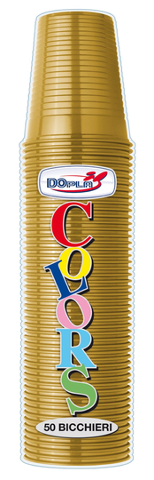 Dopla Bicchieri plastica Riutilizzabili 50pz Oro