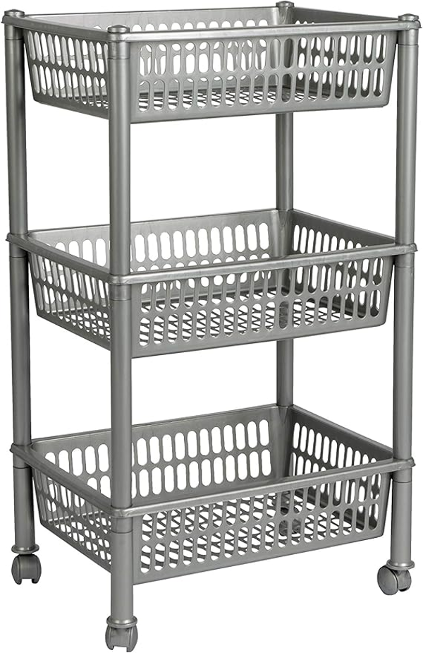 Blim Carrello in Plastica 3 piani Tortora