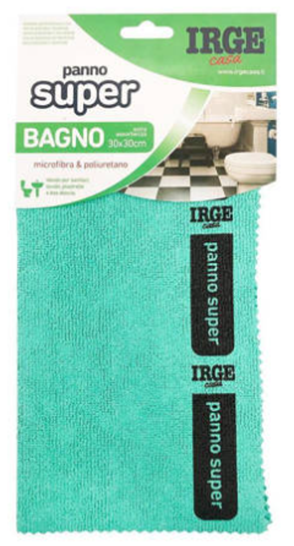 Irge Panno Microfibra e Poliuretano Bagno 30 x 30 cm