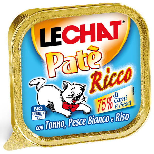 Le Chat Monge Patè Ricco Vaschetta Tonno Pesce Riso 100gr