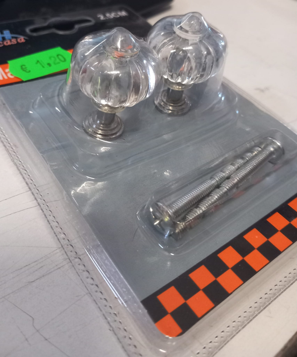 Pomello Maniglia Cassetto 2,5cm pomello Lunghezza 4 cm Regolabile 2pz