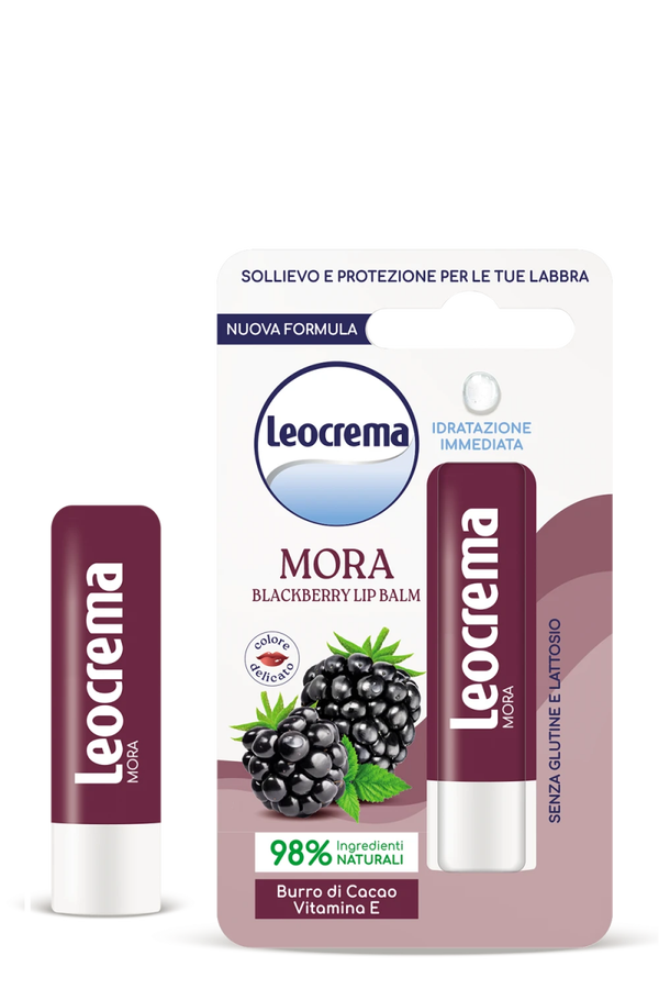 Leocrema Burro di cacao Vitamina E Mora Senza glutine e senza lattosio 24h di idratazione