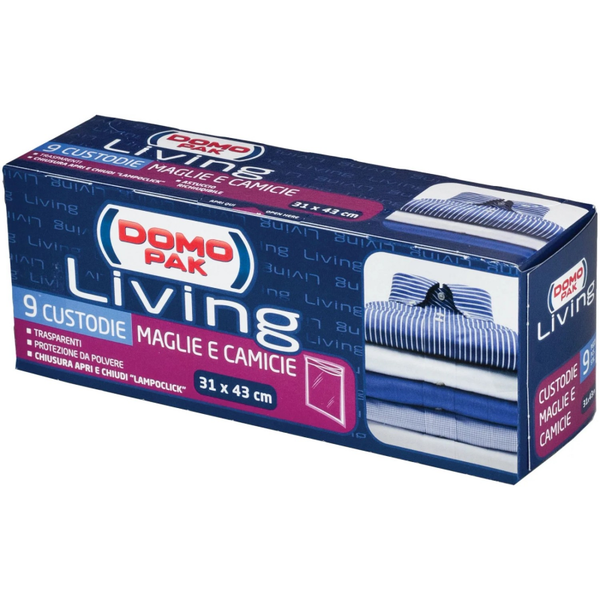 Domo Pak Living 9 Custodie Maglie e Camicie 31 x 43cm