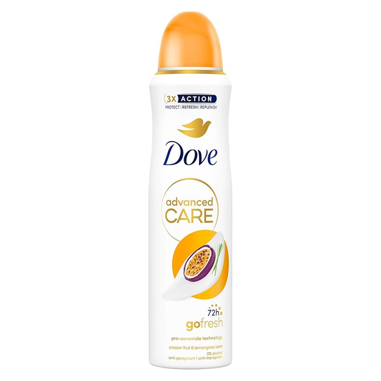Dove Deodorante Go Fresh Spray Frutto della Passione e Citronella 72h 150ml